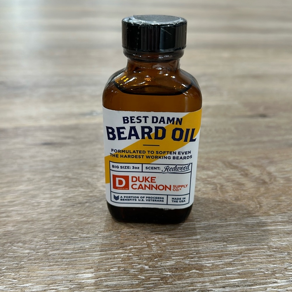 NWT best damn beard oil duke cannon redwood scent